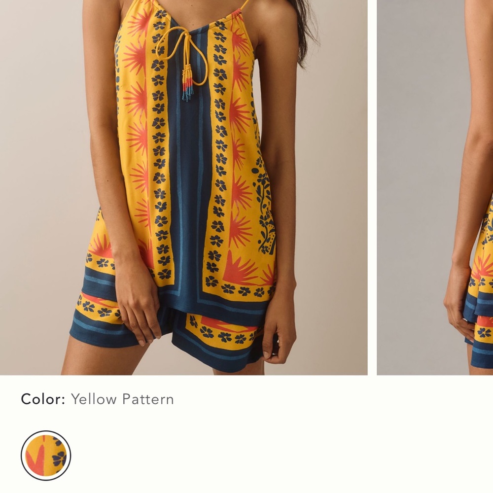 FARM Rio Vibrant Yellow and Blue Swim Cover-Up